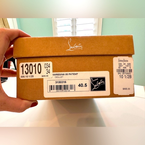 Authentic Christian Louboutin Red Patent 85M Leather Pumps - Size 40.5 - Picture 6 of 6